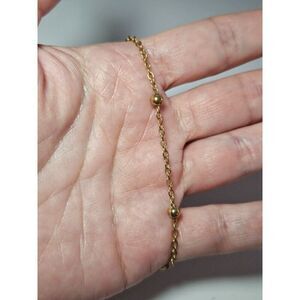 Gold tone ball bracelet 7.5-9"